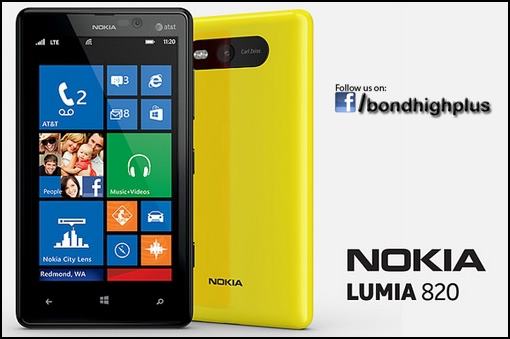Nokia 820 | Microsoft Lumia Smartphone: First Self-branded | Bond High Plus
