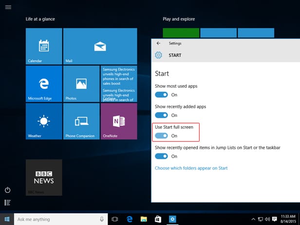 Start menu 5 | Windows 10 Start Menu: Things you might not know | Bond High Plus